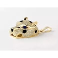 thumbnail image 1 of Lakshya Jewel LLC 14K Yellow Gold Plated 3Ct Round Cut CZ Panther Pendant, 1 of 5
