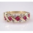thumbnail image 1 of Lakshya Jewel LLC 2Ct Baguette Cut Pink CZ Wedding Band Ring 14k Yellow Gold Plated, 1 of 3