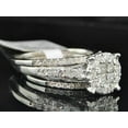 thumbnail image 1 of Lakshya Jewel LLC Cubic Zirconia Round Cut Women Bridal Set 14k White Gold Plated Engagement Wedding Ring, 1 of 6
