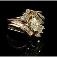 thumbnail image 1 of Lakshya Jewel LLC Marquise & Baguette Cut CZ 14K Yellow Gold Finish Silver Bridal Ring Set, 1 of 4