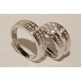 thumbnail image 1 of Lakshya Jewel LLC Round Cut CZ 14K White Gold Plated Trio Band Bridal Ring Set, 1 of 3