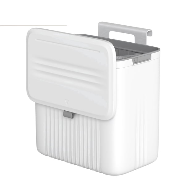 Lakwi 3 Gallon Kitchen Compost Bin, Plastic Hanging Trash Can with Lid