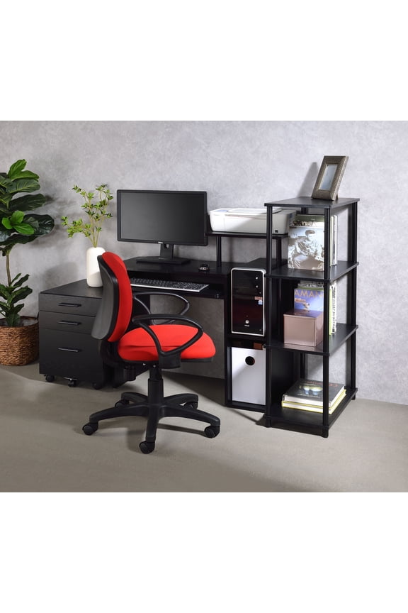Black Finish Computer Desk