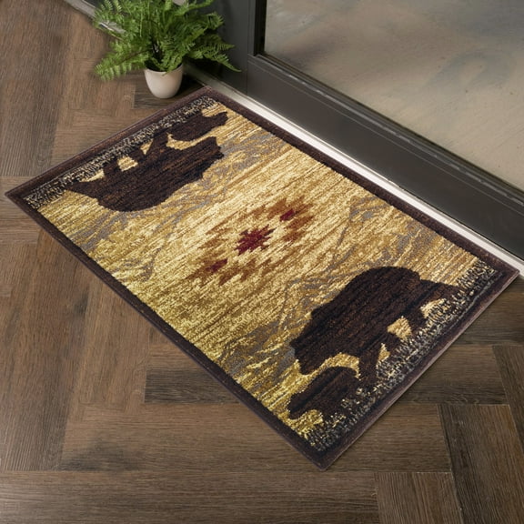 Lakwi GC_CBL3006 Multi 2 ft. x 3 ft. Lodge Area Rug