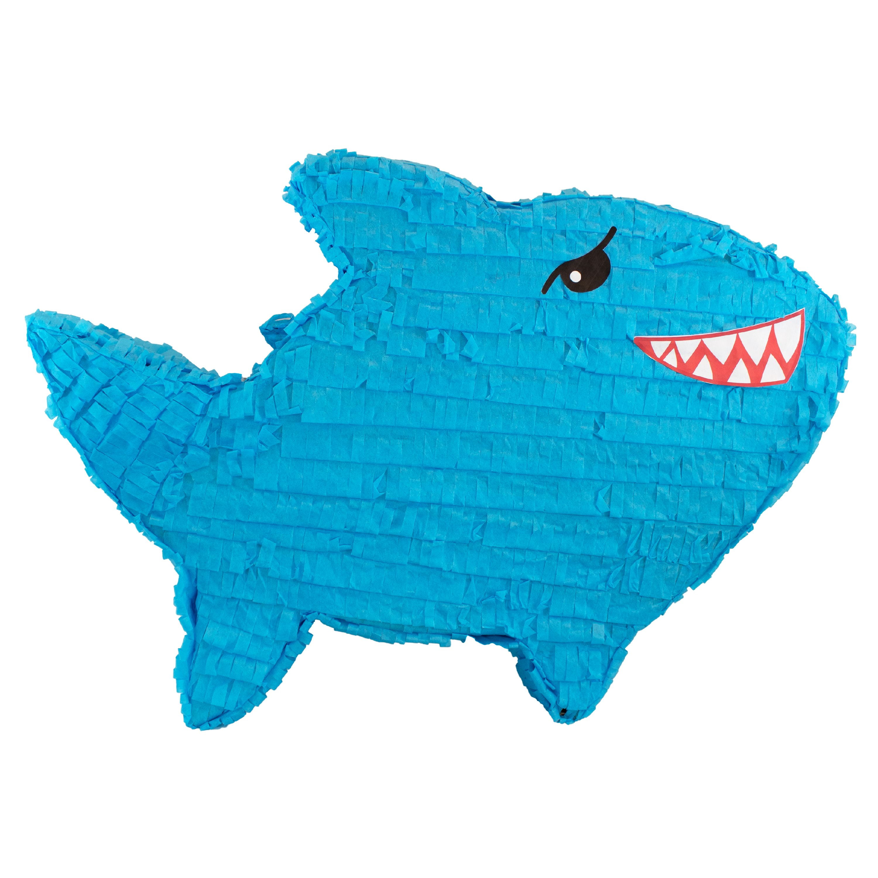Lala Imports Baby Shark Light Blue Fish Birthday Pinata, 16 x 4