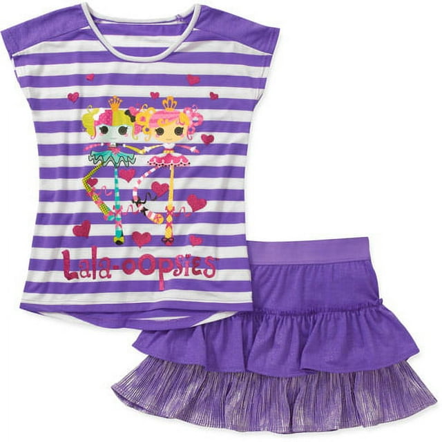 Lala Loopsy Girls 2 Piece Tee And Scoote