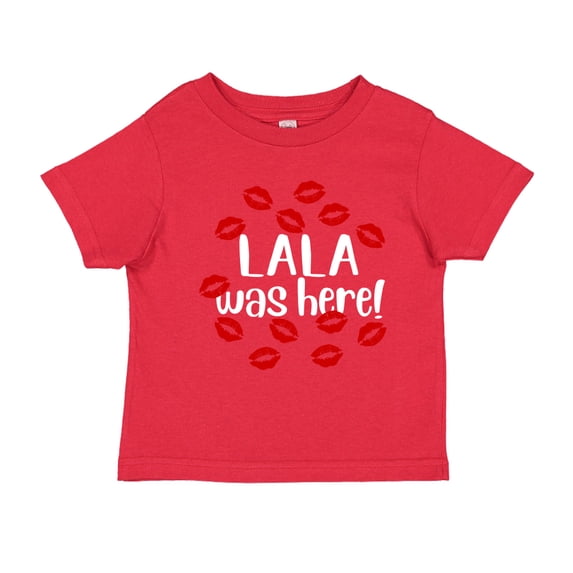Lala Was Here Toddler T-Shirt 4T Red