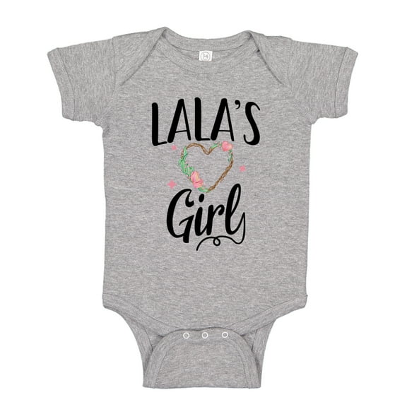 Lala's Girl Baby Bodysuit One Piece NB Athletic Heather