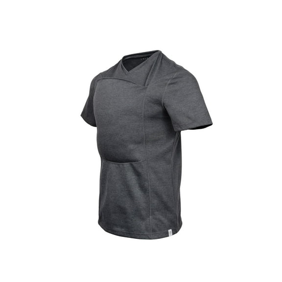 Lalabu The Dad Shirt, Hands-Free Baby Carrier for Newborns Up to 15 Lbs, Gray, 2XL