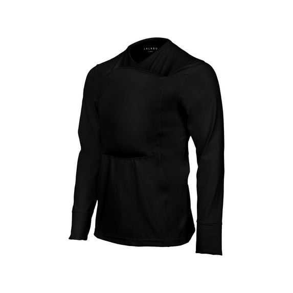 Lalabu Long Sleeve Dad Shirt | Baby Carrier | Baby Wrap | Babywearing | for Dads | 3XL | Black