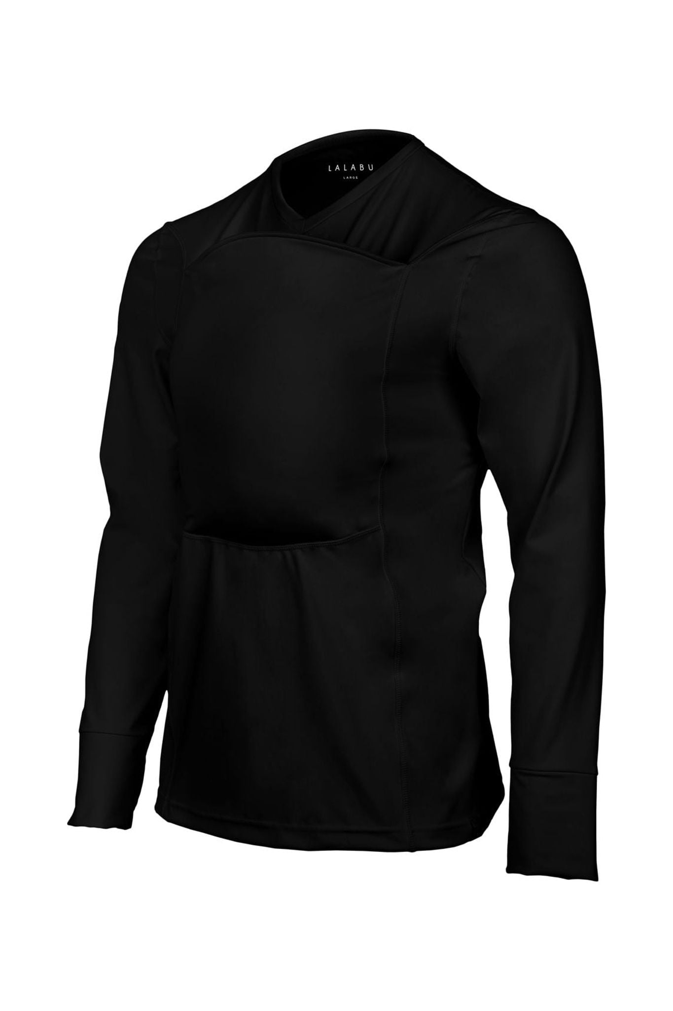 Lalabu Long Sleeve Dad Shirt | Baby Carrier | Baby Wrap | Babywearing | for Dads | Large | Black