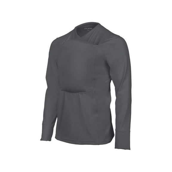Lalabu Long Sleeve Dad Shirt | Baby Carrier | Baby Wrap | Babywearing | for Dads | Medium | Gray