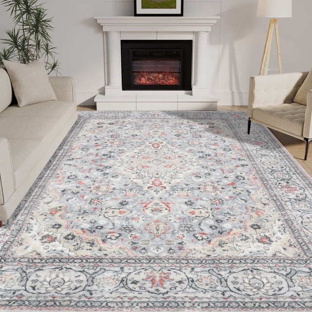 Lalado 5ft x 8ft Area Rugs, Vintage Area Rugs, Blue