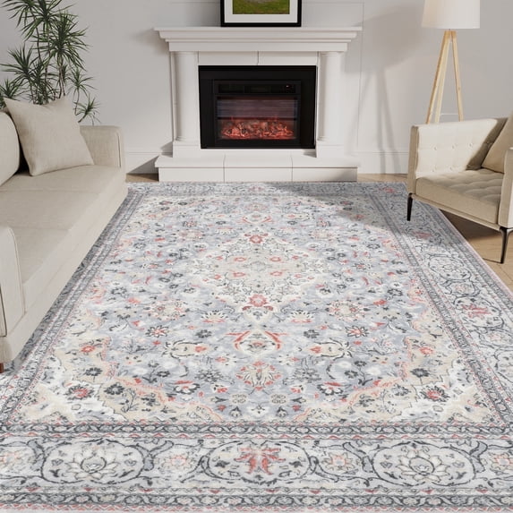 Lalado 5ft x 8ft Area Rugs, Vintage Area Rugs, Blue