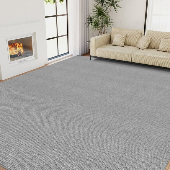 Lalado 8ft x 10ft Vintage Area Rug, Washable Non-Slip Carpet for Living Room Bedroom Dining Room, Modern Aesthetic Indoor Home Decor, Gray