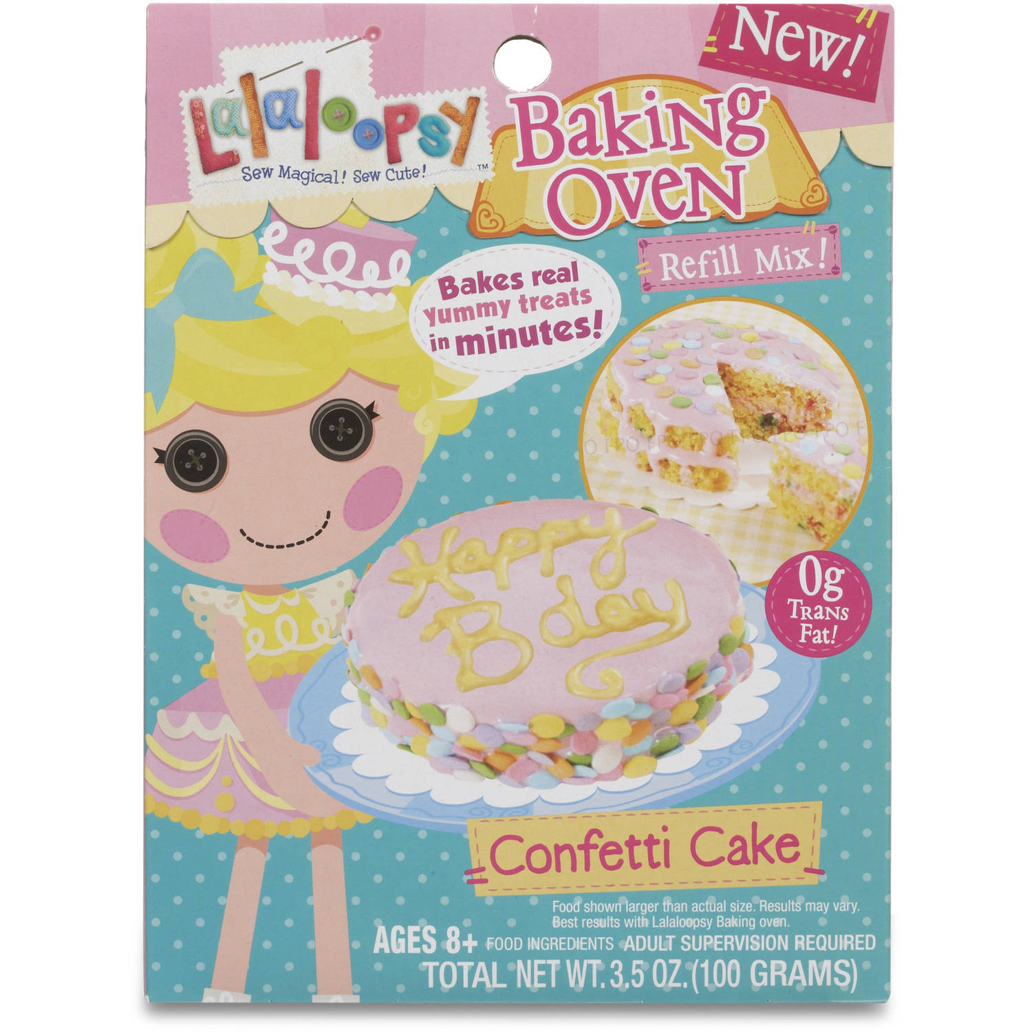 Lalaloopsy Baking Oven Mix Confetti Cake with Hot Pink Frosting - image 1 of 3