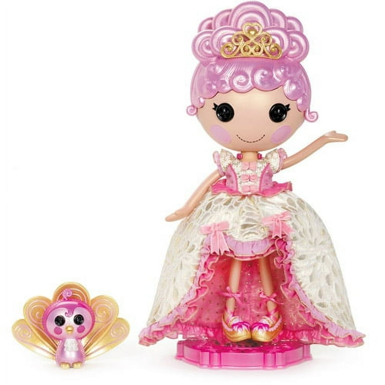 lalaloopsy pink dress Mattel Lalaloopsy Mini Doll Yellow Hair Soft Pink Dress Black Buttons Eyes 3