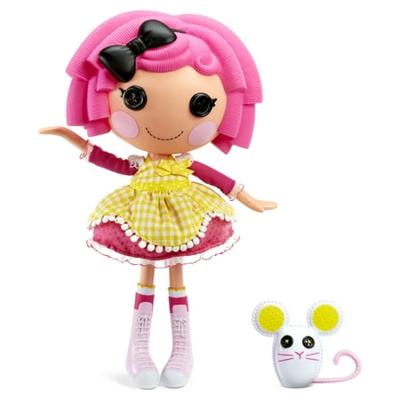 Lalaloopsy Doll Crumbs Sugar Cookie with Pet Mouse Playset, 13" Baker Doll with Changeable Pink and Yellow Outfit and Shoes, in Reusable Play House Package, for Girls Ages 3 4 5+ to 103