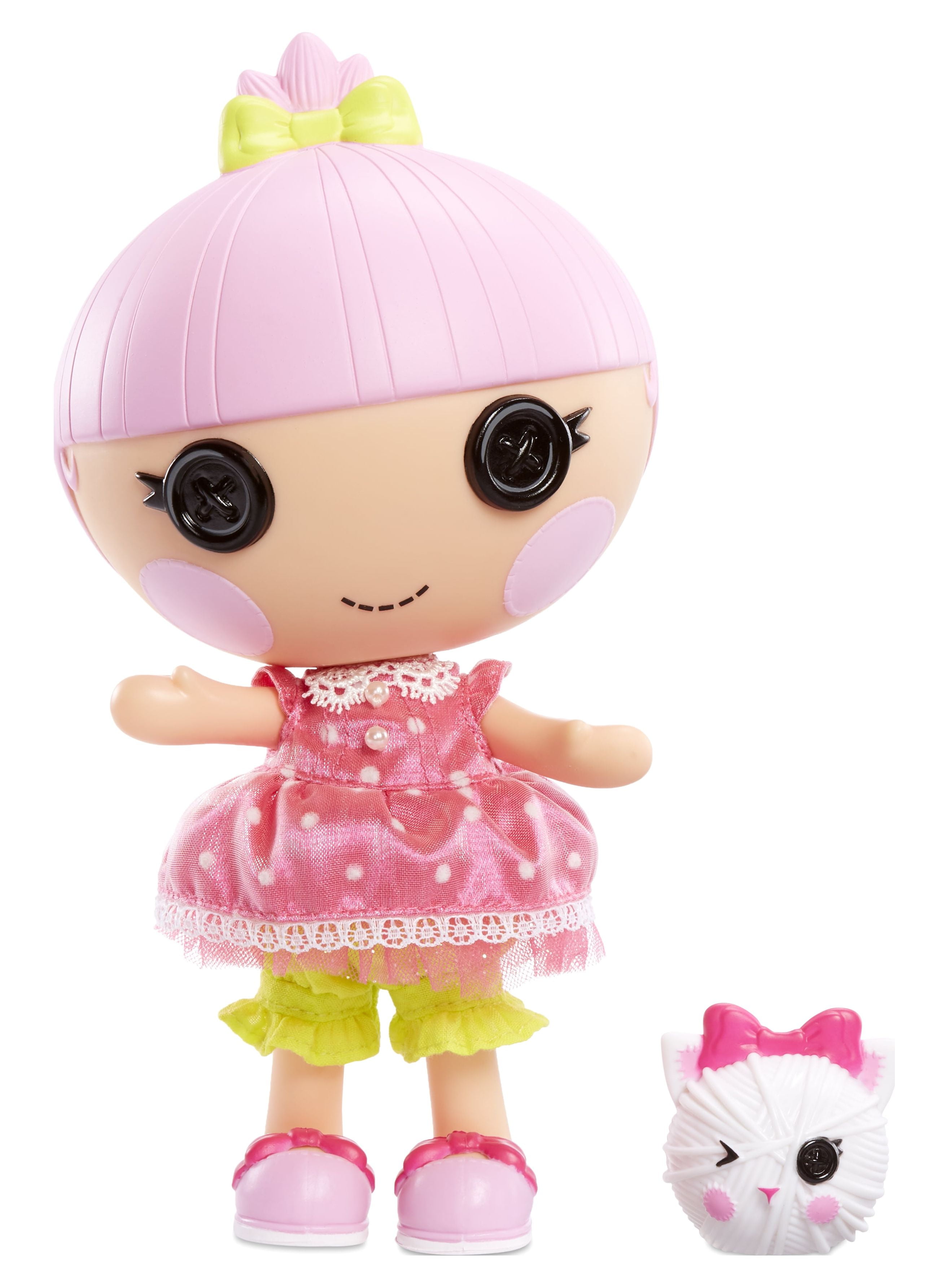 Lalaloopsy Littles Doll Trinket Sparkles and Pet Kitten Playset, 7" Princess Doll With Changeable Pink Outfit and Shoes in Reusable Play House Package, Toys for Girls Ages 3 4 5+ to 103