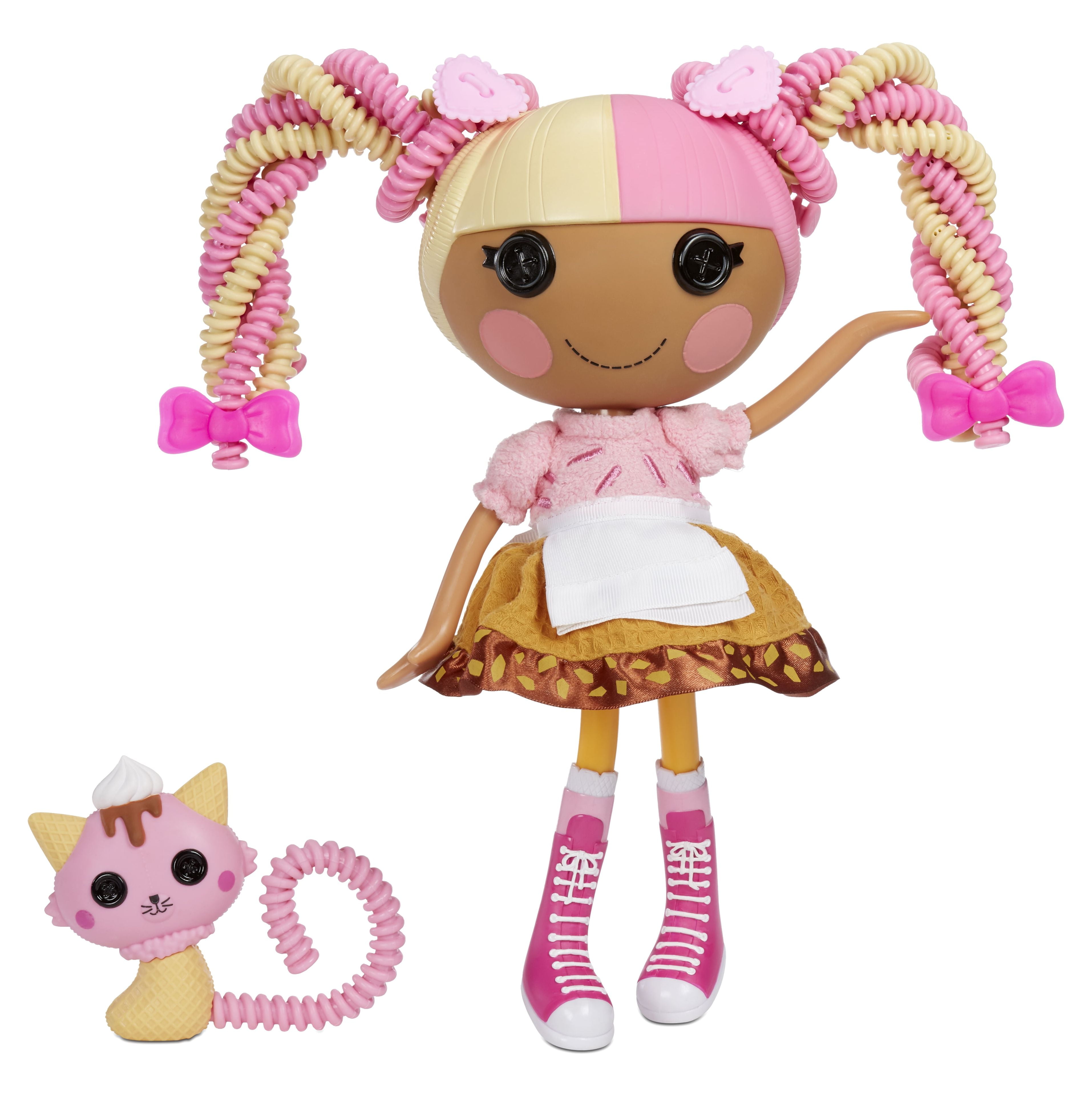 Lalaloopsy Silly Hair Doll Scoops Waffle Cone with Pet Cat Playset, 13 Ice  Cream Theme Doll with Multicolor Hair & 11 Accessories in Reusable Salon  Playset Package, Toys for Girls Ages 3