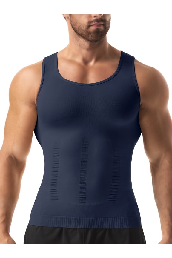 Compression Shirts for Men Shapewear Vest Body Shaper Abs Abdomen Slim Tank Elastic Top Undershirt
