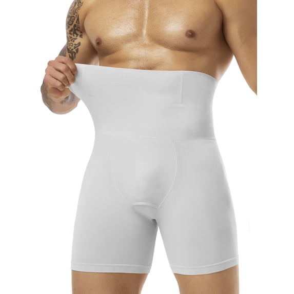 Lalamelon Mens Shapewear Tummy Control Underwear Compression Shorts Slimming Body Shaper Leg Boxer Briefs