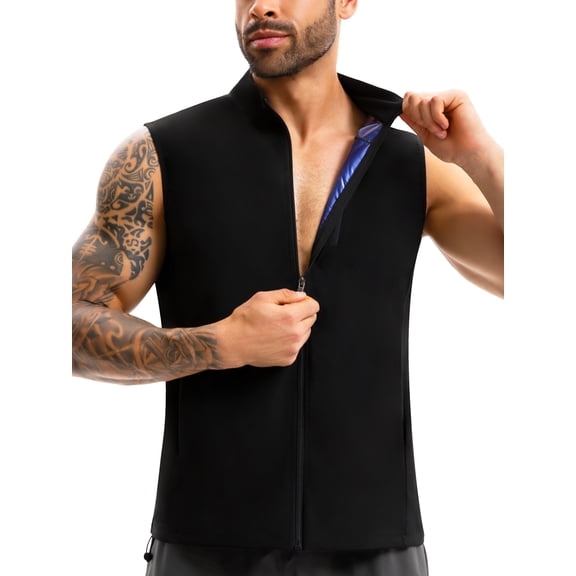 Lalamelon Sauna Vest for Men Heat Trapping Body Shaper Workout Sweat Suits Tops for Gym Exercise Boxing