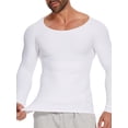 thumbnail image 1 of Lalamelon Tummy Control Shirts for Men Long Sleeve Slimming Undershirt Compression Shapewear, 1 of 6