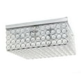 thumbnail image 1 of Lalia Home 12" Classix Glam 2-Light Decorative Square Crystal and Metal Flush Mount, Chrome, 1 of 9