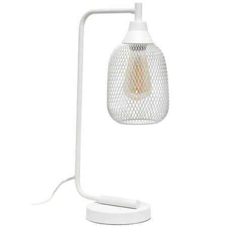 Lalia Home - Industrial Mesh Desk Lamp - White