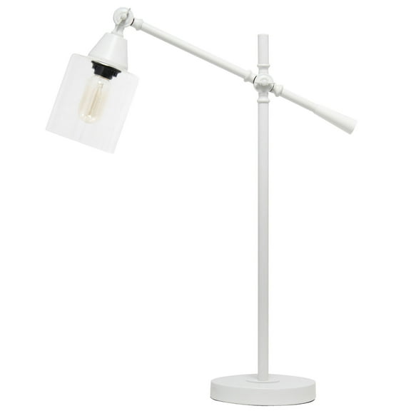 Lalia Home 25"-28" Vertically Adjustable Desk Lamp, White