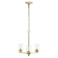 thumbnail image 1 of Lalia Home 3-Light 15" Clear Glass And Metal Hanging Pendant Chandelier, Gold, 1 of 12
