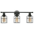 thumbnail image 1 of 3 Light Industrial Wired Vanity Light, Matte Black, 1 of 6