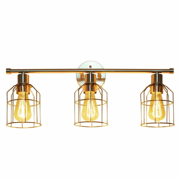 Lalia Home 3 Light Industrial Wired Vanity Light