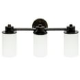 thumbnail image 1 of Lalia Home 3 Light Metal and Opaque White Glass Shade Vanity, Oil Rubbed Bronze, 1 of 7
