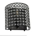 thumbnail image 1 of Lalia Home 8in. Modern Contemporary 1-Light Bathroom Vanity Hallway Powder Room Dining Room Living Room Bedside Crystal and Metal Wall Sconce Lighting Fixture, Black, 1 of 1