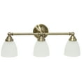 thumbnail image 1 of Lalia Home Classic Three Light Metal and Translucent Glass Shade Vanity Antique Brass, 1 of 7