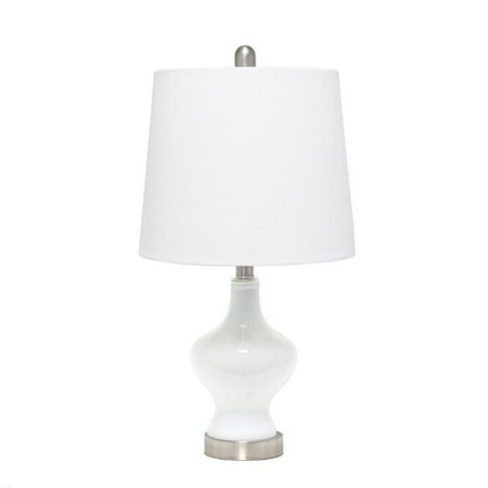 Lalia Home - Paseo Table Lanp with White Fabric Shade - White