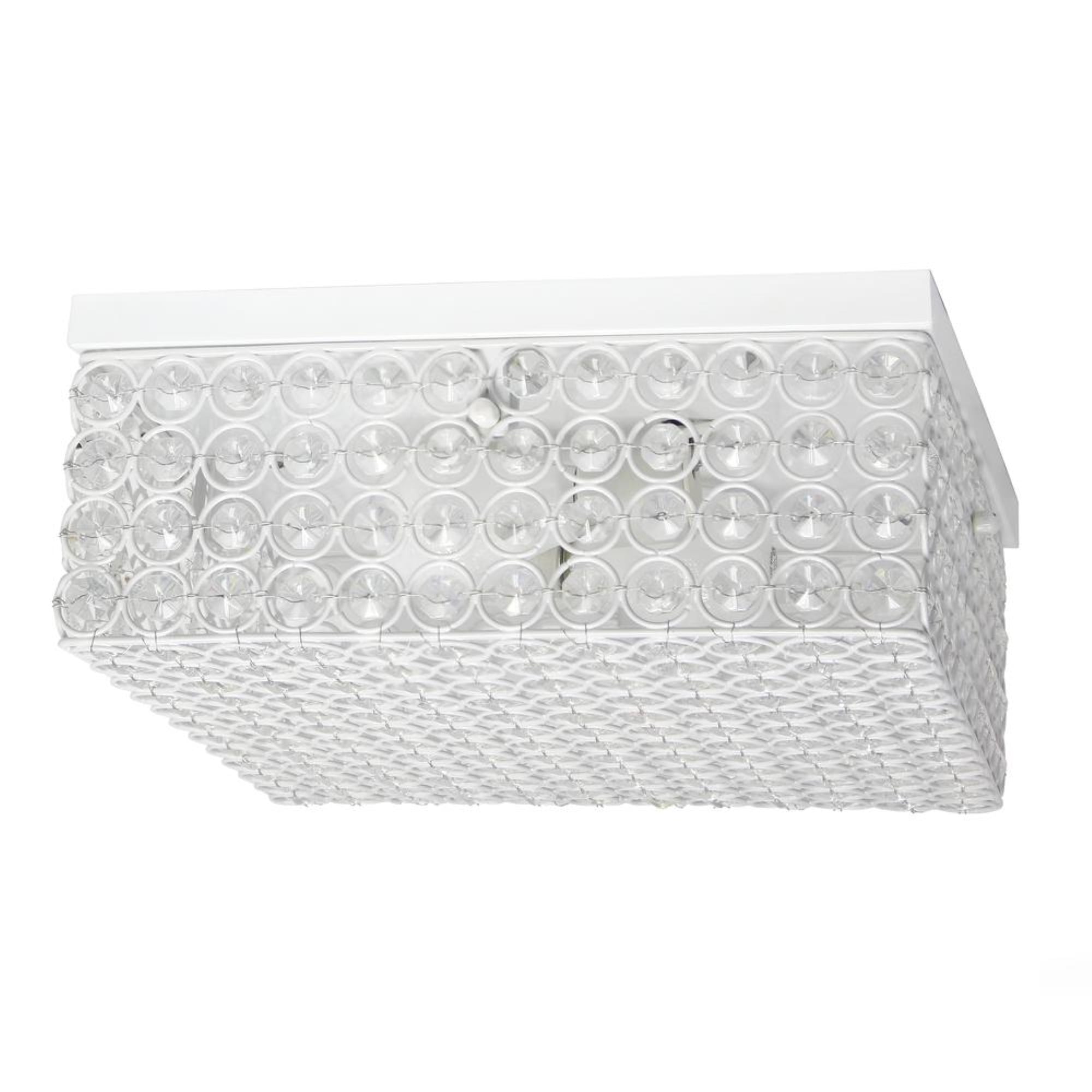 Lalia Home Glam 2 Light 12 Inch Square Flush Mount White