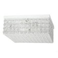 thumbnail image 1 of Lalia Home Glam 2 Light 12 Inch Square Flush Mount White, 1 of 9