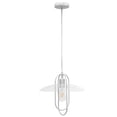 thumbnail image 1 of Lalia Home Iron 1 Light Elongated Pendant in White, 1 of 11