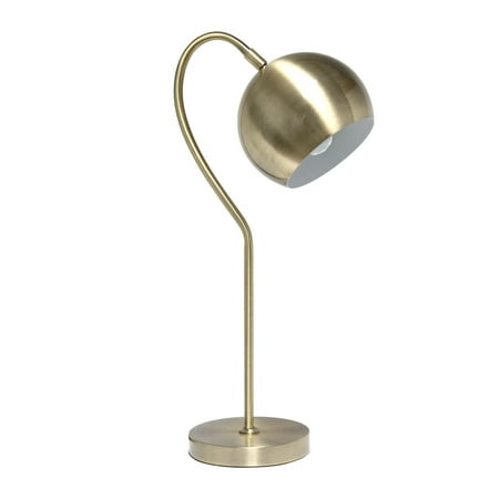 Lalia Home - Mid Century Curved Table Lamp with Dome Shade