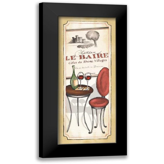 Laliberte, Andrea 10x18 Black Modern Framed Museum Art Print Titled - Vin Rouge