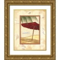thumbnail image 1 of Laliberte, Andrea 12x14 Gold Ornate Wood Framed with Double Matting Museum Art Print Titled - Parasol Club I, 1 of 4