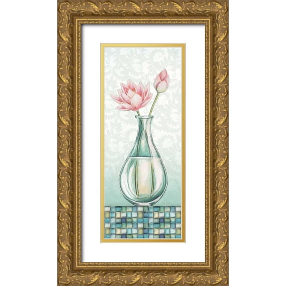 Laliberte, Andrea 15x32 Gold Ornate Wood Framed with Double Matting Museum Art Print Titled - Soft Spirit I