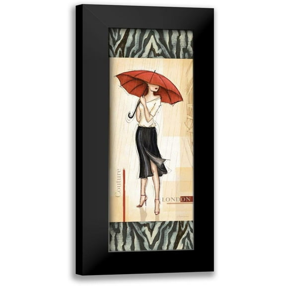 Laliberte, Andrea 7x14 Black Modern Framed Museum Art Print Titled - London Fashion