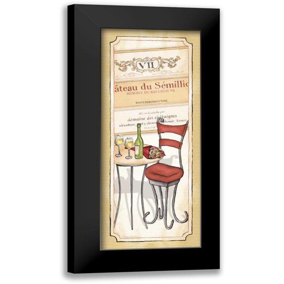 Laliberte, Andrea 8x14 Black Modern Framed Museum Art Print Titled - Vin Blanc