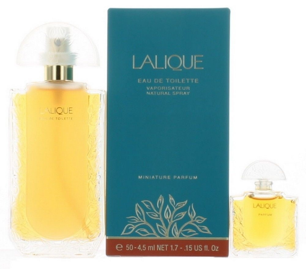 Lalique (Classic Edition) by Lalique for Women EDT Perfume Spray 1.7 oz.+MINI Parfum 0.15 oz. New in Box