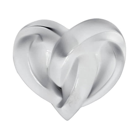 Lalique Crystal Clear Crystal Hearts Entrelaces Paperweight