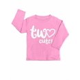 thumbnail image 1 of Lalo & Luna Two Cute Heart 2nd Birthday Outfit/T-Shirt for Two Year Old Girl - Second Bday Toddler Tee - 3T Pk/H LS, 1 of 2